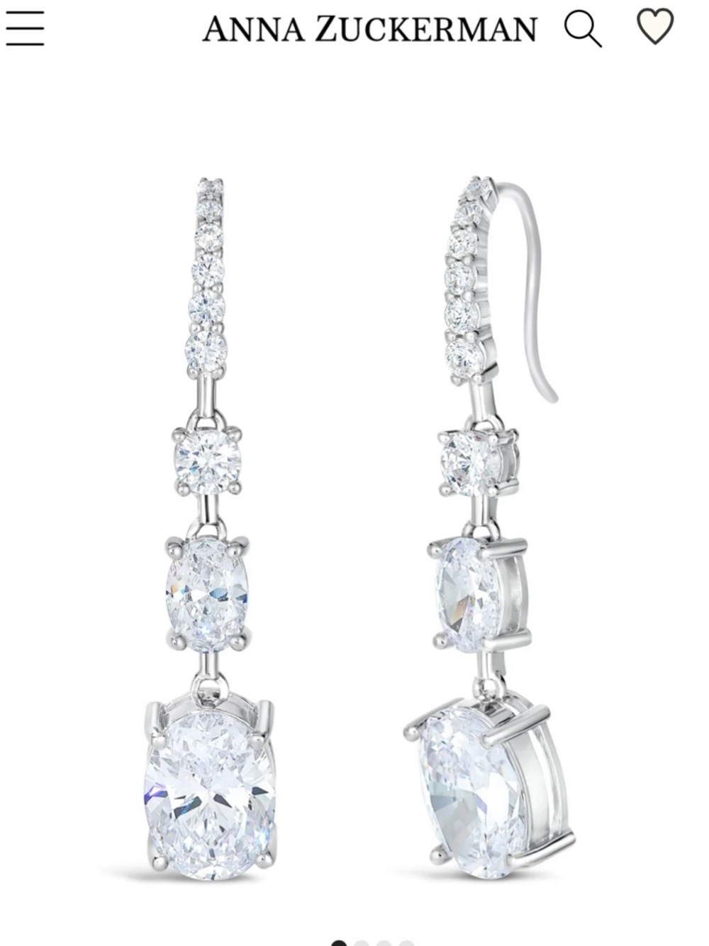 Anna Zuckerman Nova Three Stone Drop Earrings